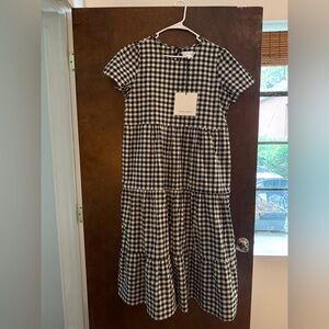 Tradlands tiered dress in gingham